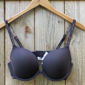 Calvin Klein Underwire Charcoal Gray Bra